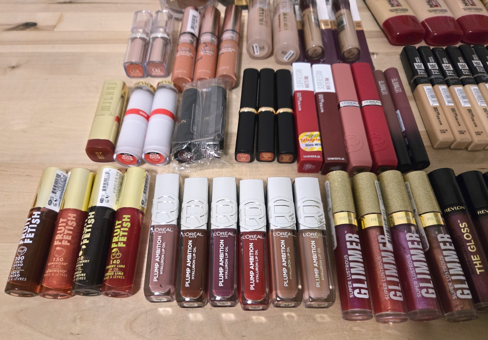 100 Pc Mixed Makeup Wholesale Lot – Revlon Elf Maybelline L’Oreal Milani Nyx