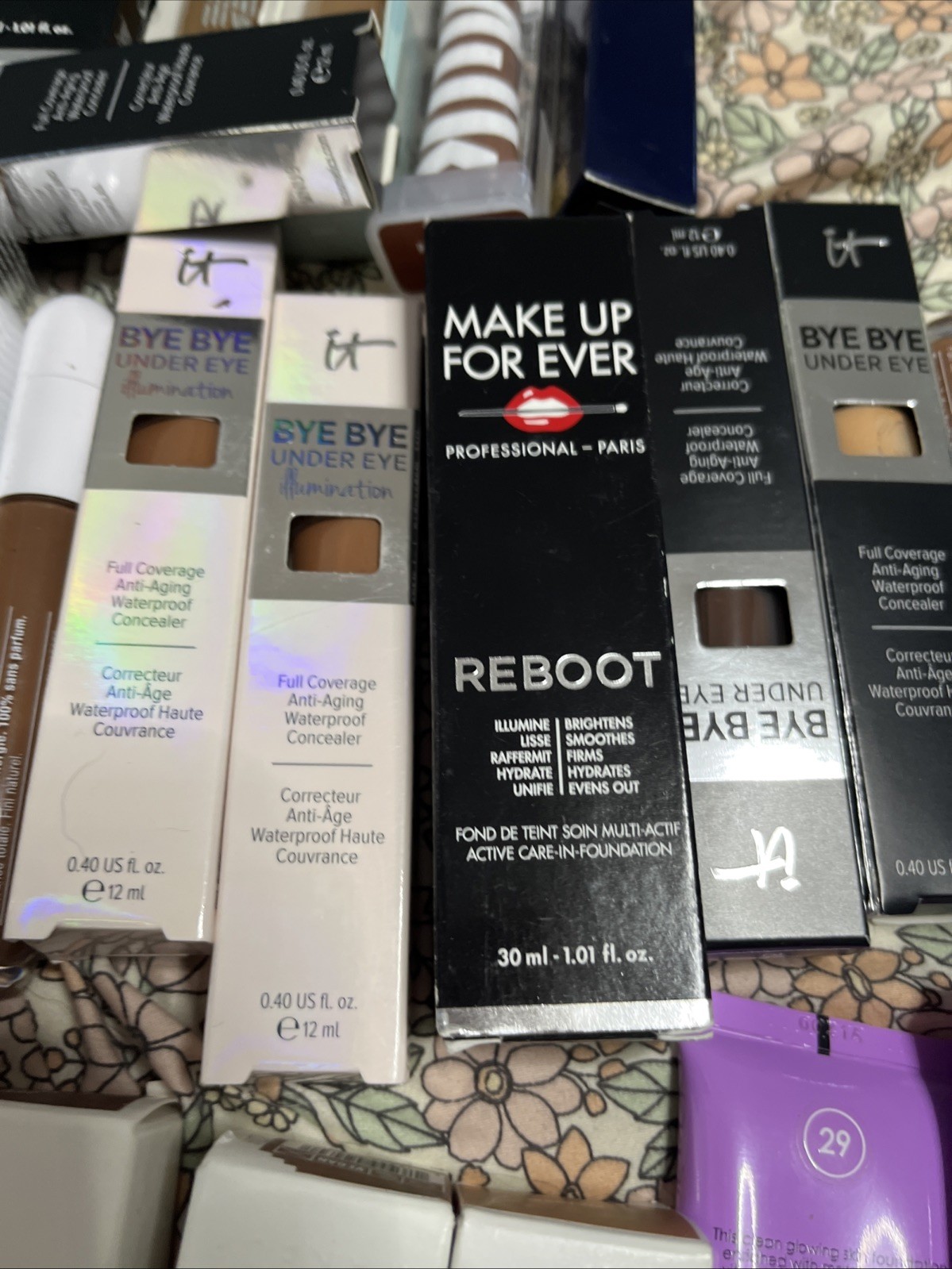 18 Bundle Lot Cosmetics Mik Makeup It Tarte Sea Huda Clinique Full Size Premium