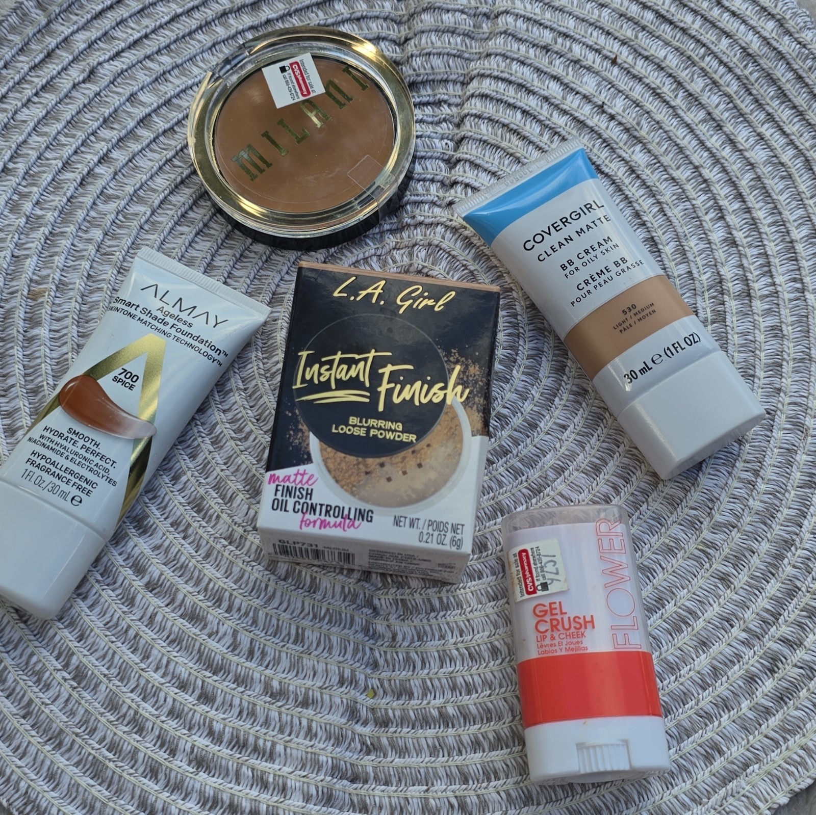 Assorted Full Size Matte Makeup Lot for Oily Skin: Milani, Almay, CoverGirl