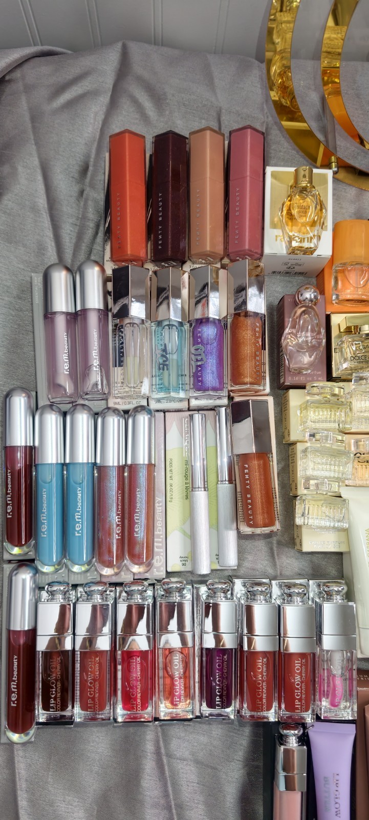 Fenty Beauty, r.e.m. beauty, Gisou, Rare Beauty, Dolce & Gabbana mini perfumes