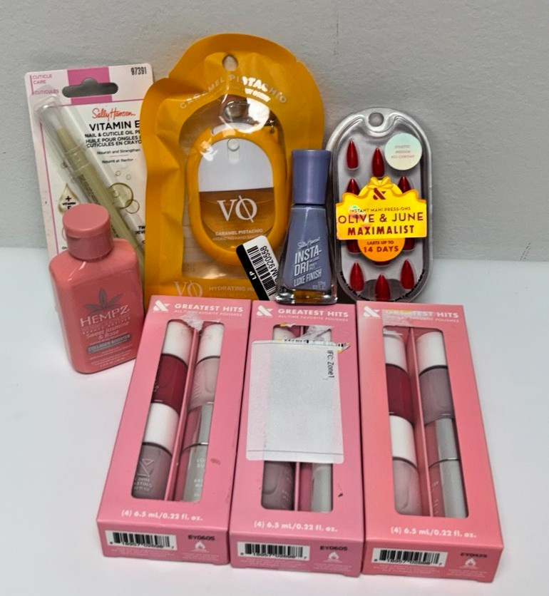 Beauty Bundle | Mixed Brands | Pink | Lip Gloss Lotion Nails Fragrance Set