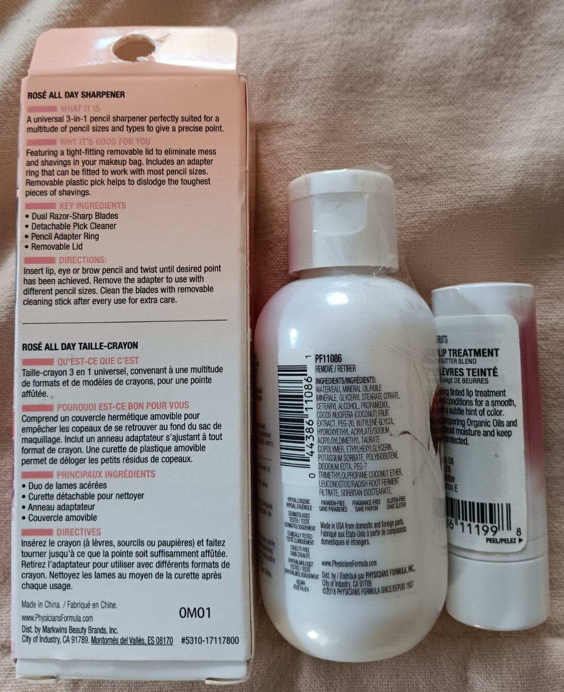 Physicians Formula Lot Sharpener Eye Makeup Remover Organic Tinted Lip Treatment