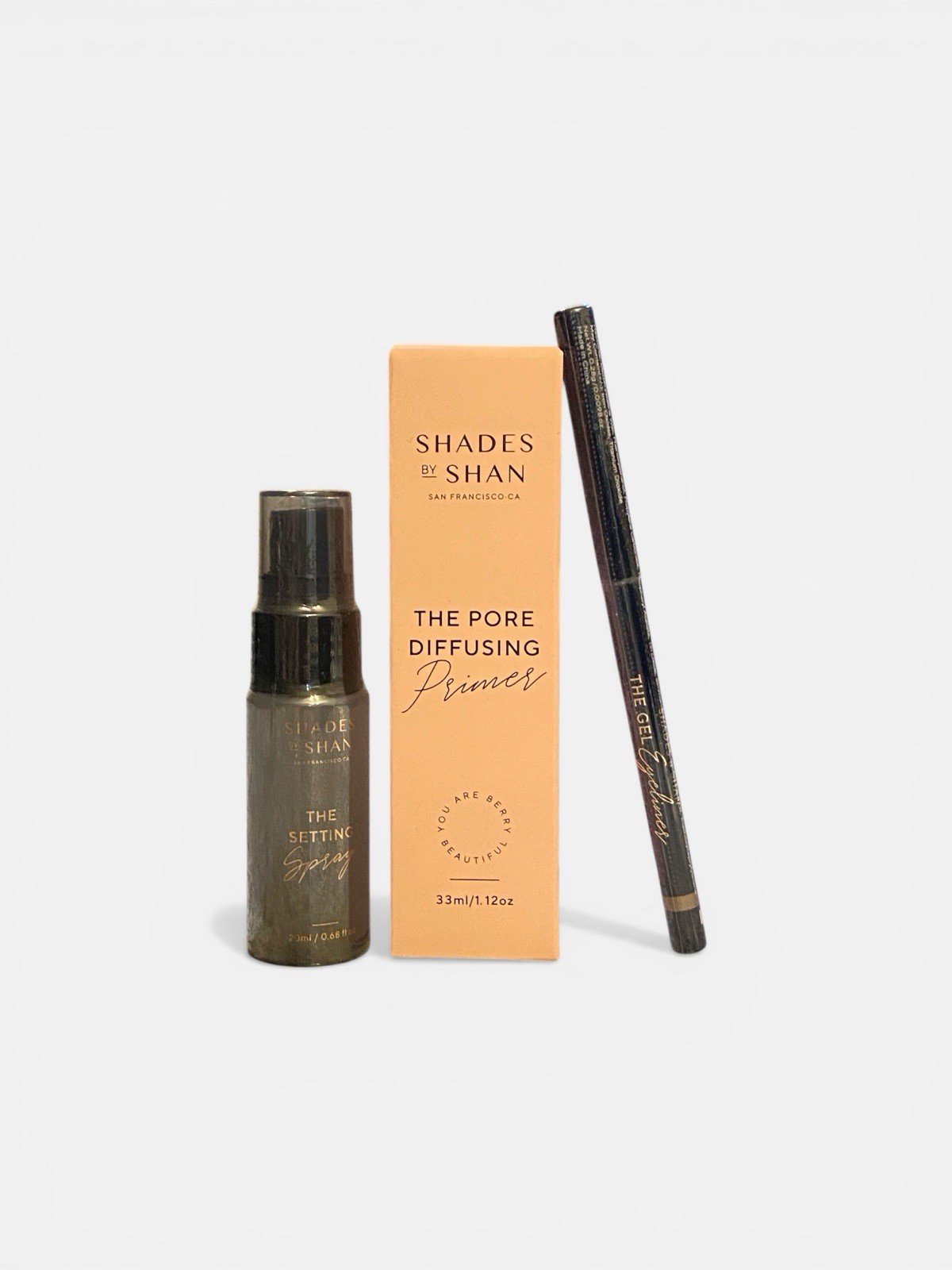Shades by Shan 3- Piece Set Primer, Eyeliner & Setting Spray
