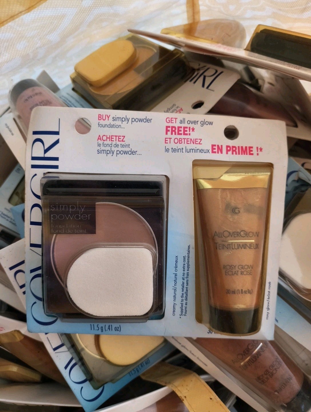 Huge High End Makeup Lot 4 CoverGirl Powder & Highlighter Kits READ