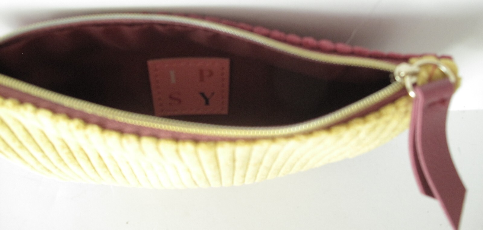 Ipsy Sept 2020 Two Color Fall Corduroy Cosmetic Makeup Bag w/ Mascara & Polish