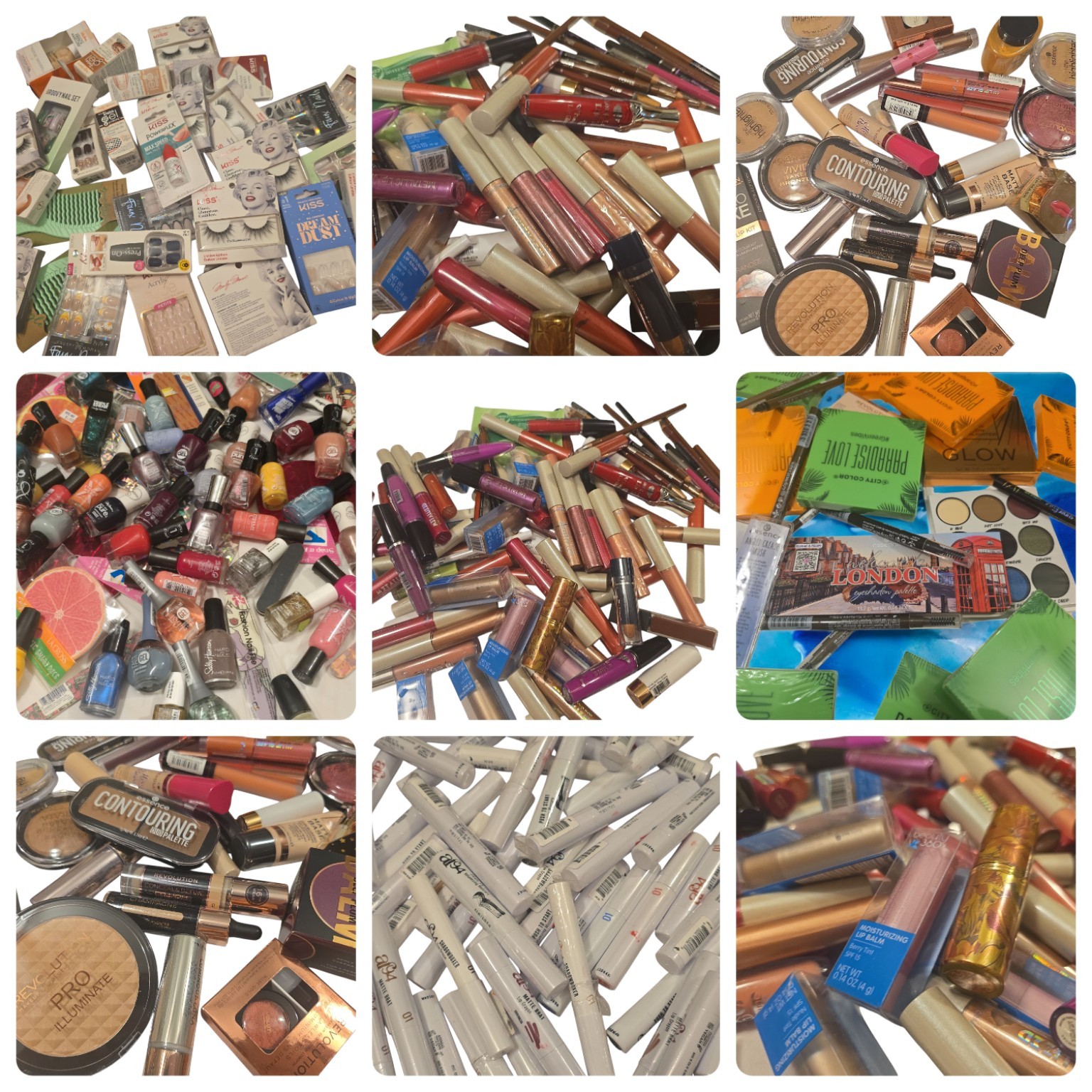 50-Piece Wholesale Bulk Makeup Assorted Cosmetics/Nails/Hair/Skin Lot NEW