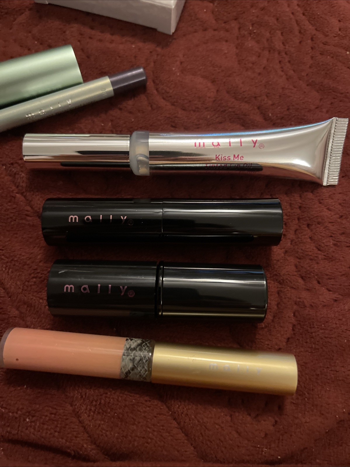 12pc MALLY Makeup ,shine, Glow, Lip, Concealer, Primer, Blush, Foundation, Clean