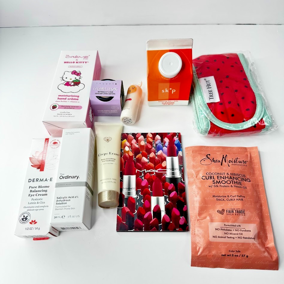 Lot of 10 Deluxe / Travel Size Hair, Skin Care, Makeup Beauty Product Samples