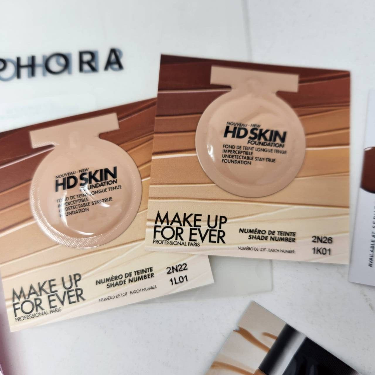 Sephora Samples Lot Makeup Sponge Deluxe Sample & Assorted Foundation Samples #F