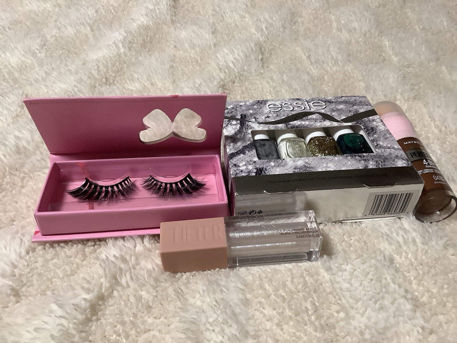 Essie, Maybelline Full Size Nail Polish, Lifter Gloss, Perfector, False Eyelash…