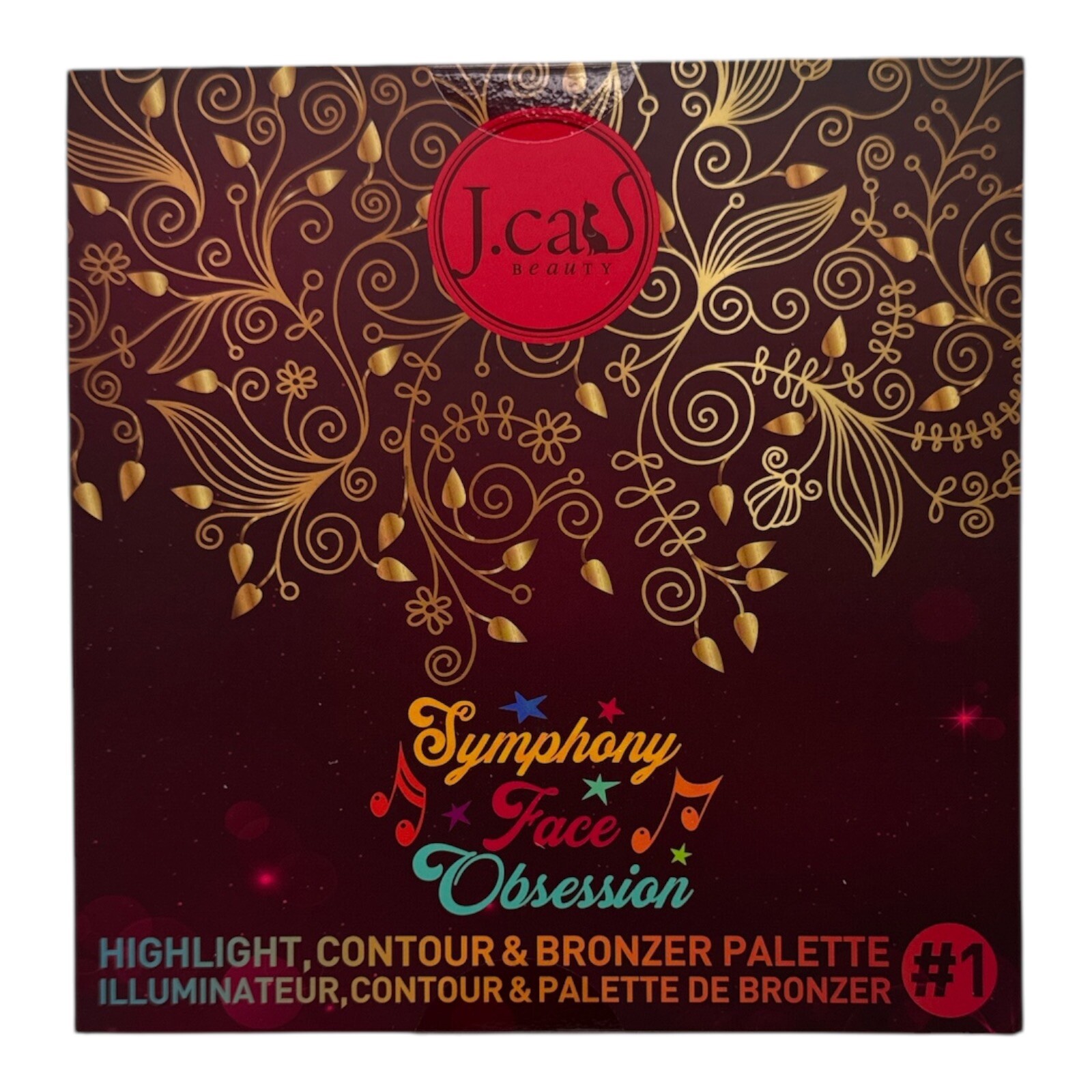 J.CAT BEAUTY Symphony Face Obsession – Light / Med. Highlighter, Contour, Bronze