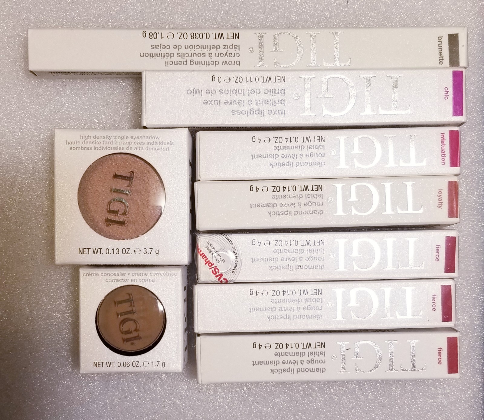 TIGI Cosmetics 9 Piece Bundle Makeup Lipstick Gloss Eyeshadow Concealer NEW