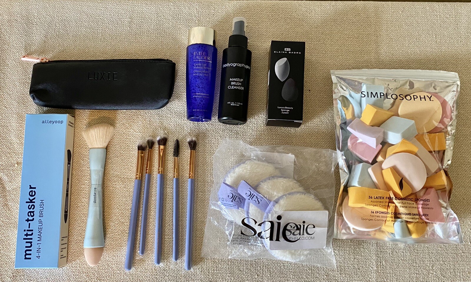 Lot of 7 Boxycharm Makeup Remover Brushes Applicator Luxie Alleyoop Estee Lauder