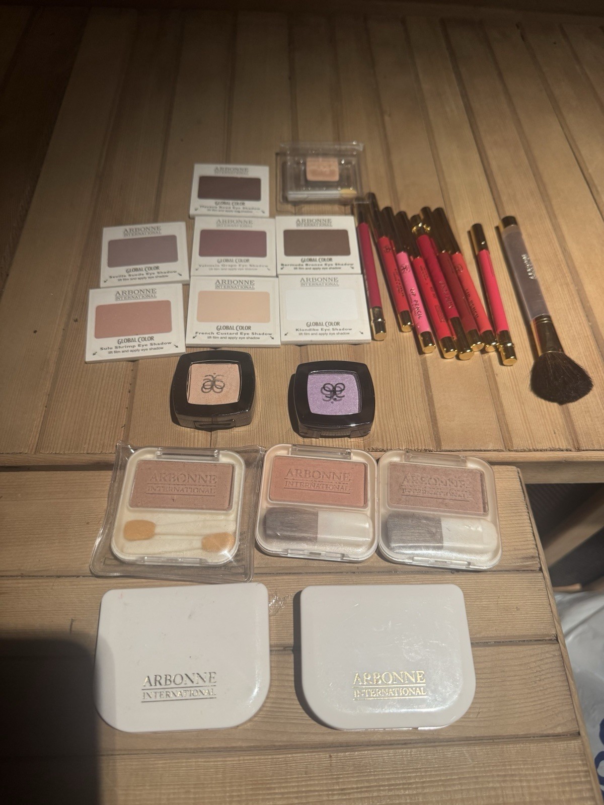 VTG Arbonne International Makeup Big Lot Eyeshadow, Blush, Lip, Discontinued NOS