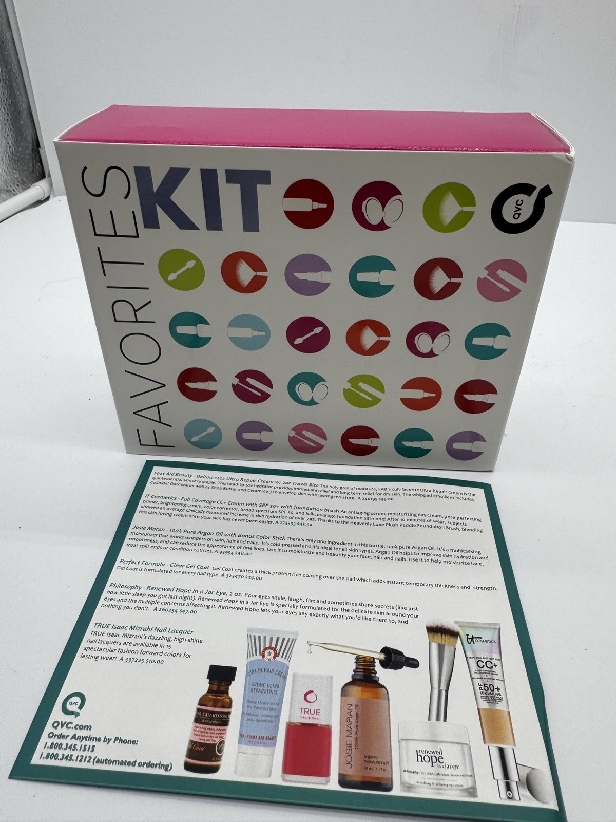 QVC Favorites Beauty Kit NOS IT Cosmetics Josie Maran FAB Philosophy READ