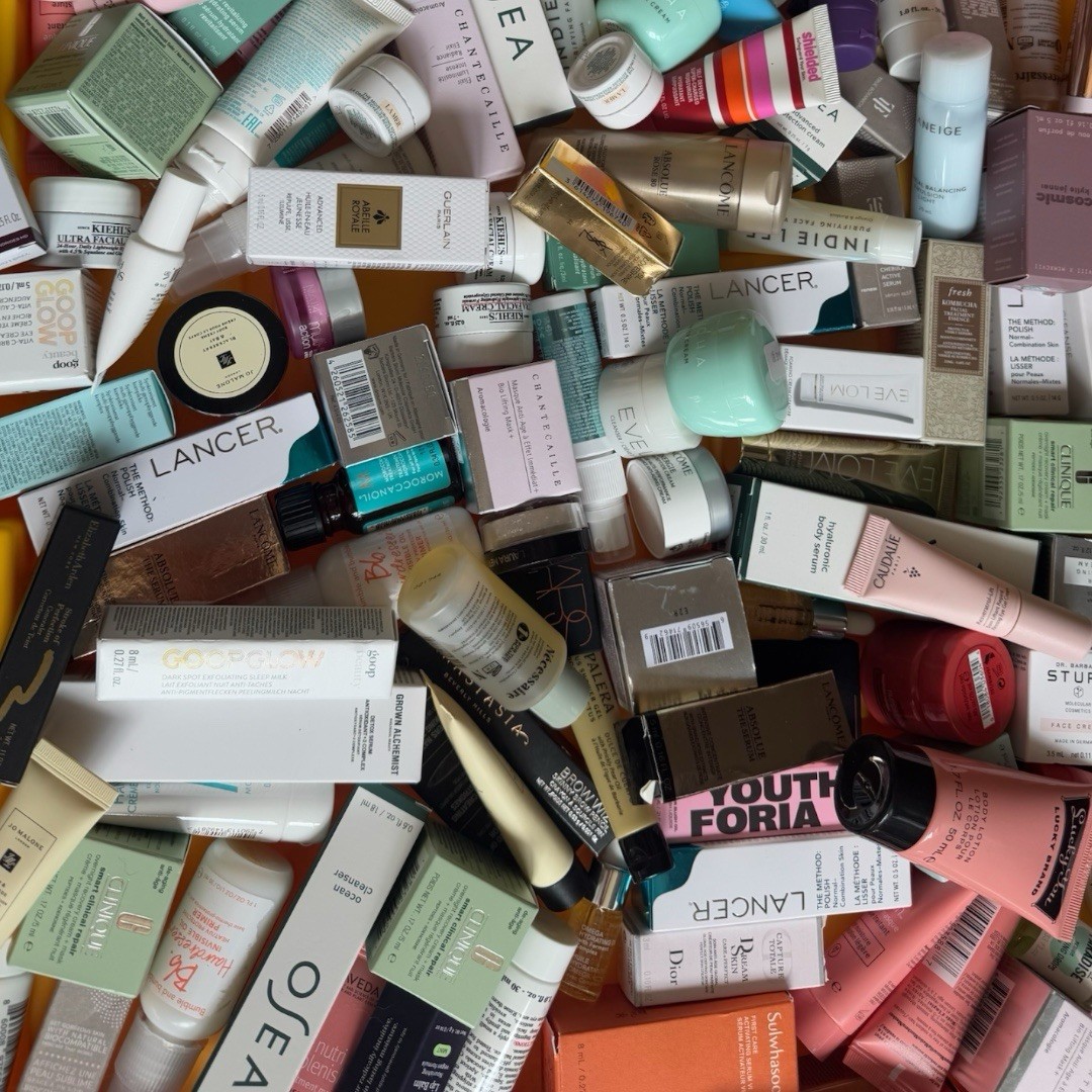 High End Mixed Lot Deluxe Travel Size Cosmetic Skincare Makeup Hair Samples