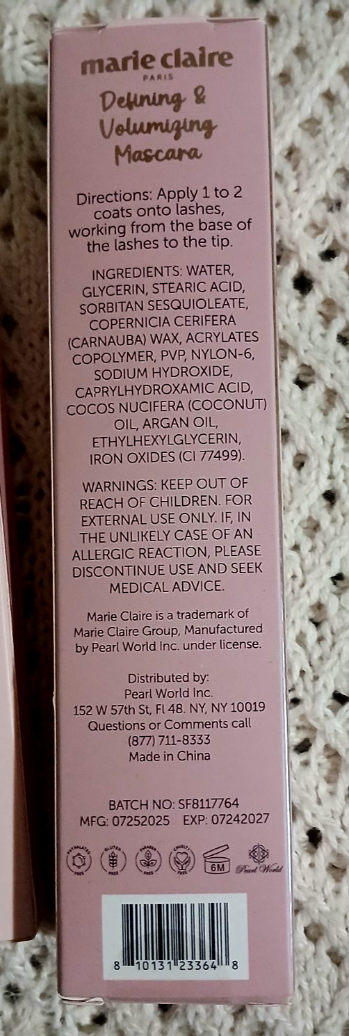 Marie Claire Lot Setting Power & Marie Claire Mascara Jet Black New in Package