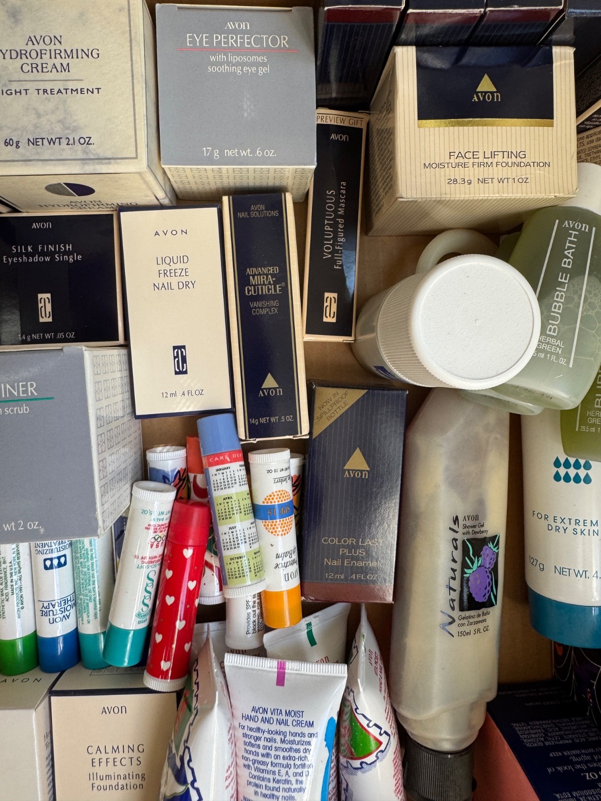 LARGE Lot of Vintage Avon Products from the 1990s – Make-Up, Lipstick More
