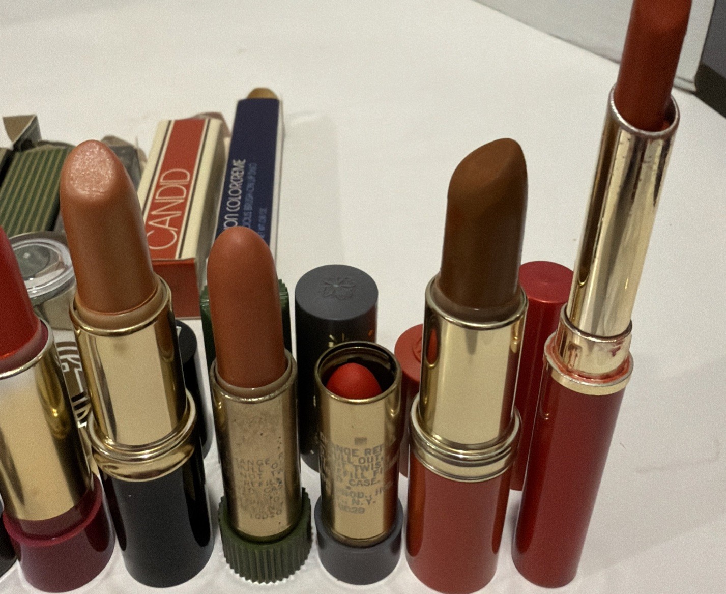 Vintage Avon Lipstick Lot – 17 Discontinued most boxed unused pencil & sharpener