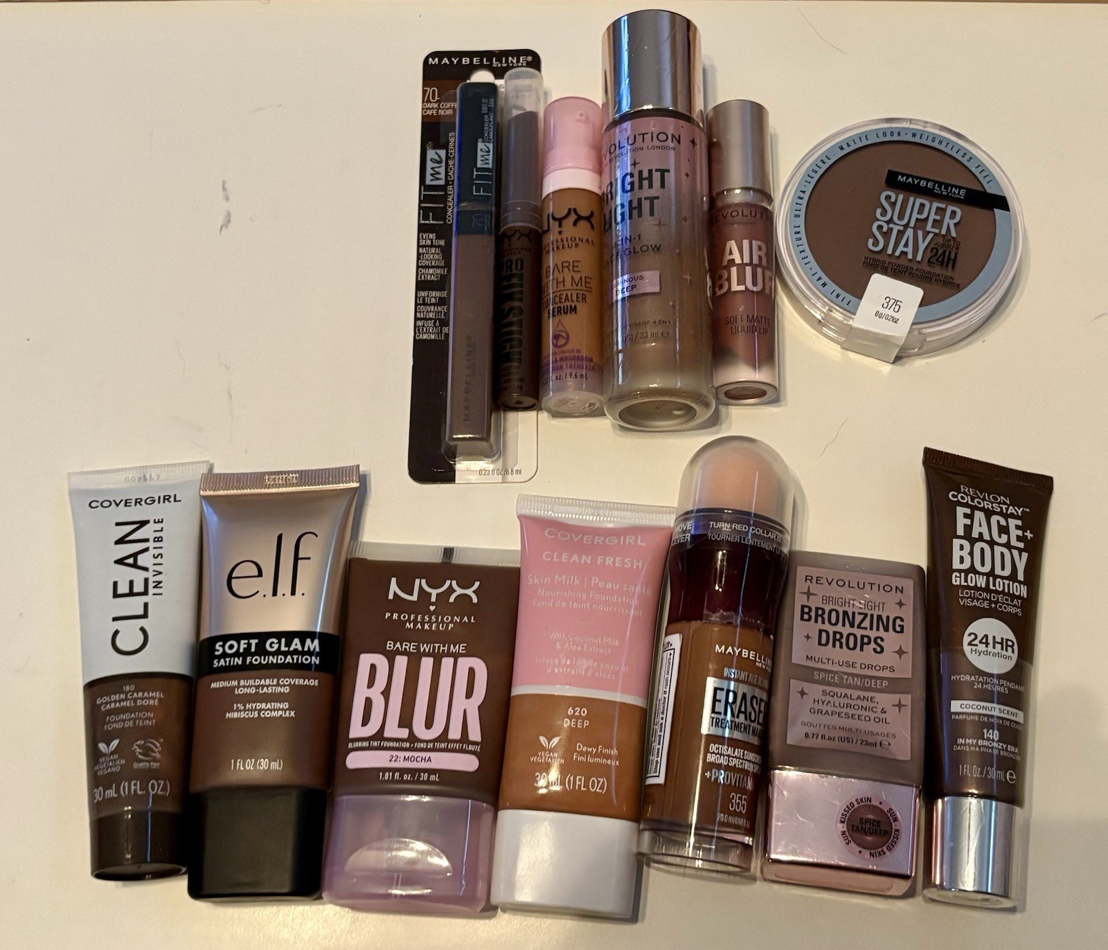 Huge Lot Of Deep Face Makeup Cosmetics Concealer Foundation Bronzing Drops