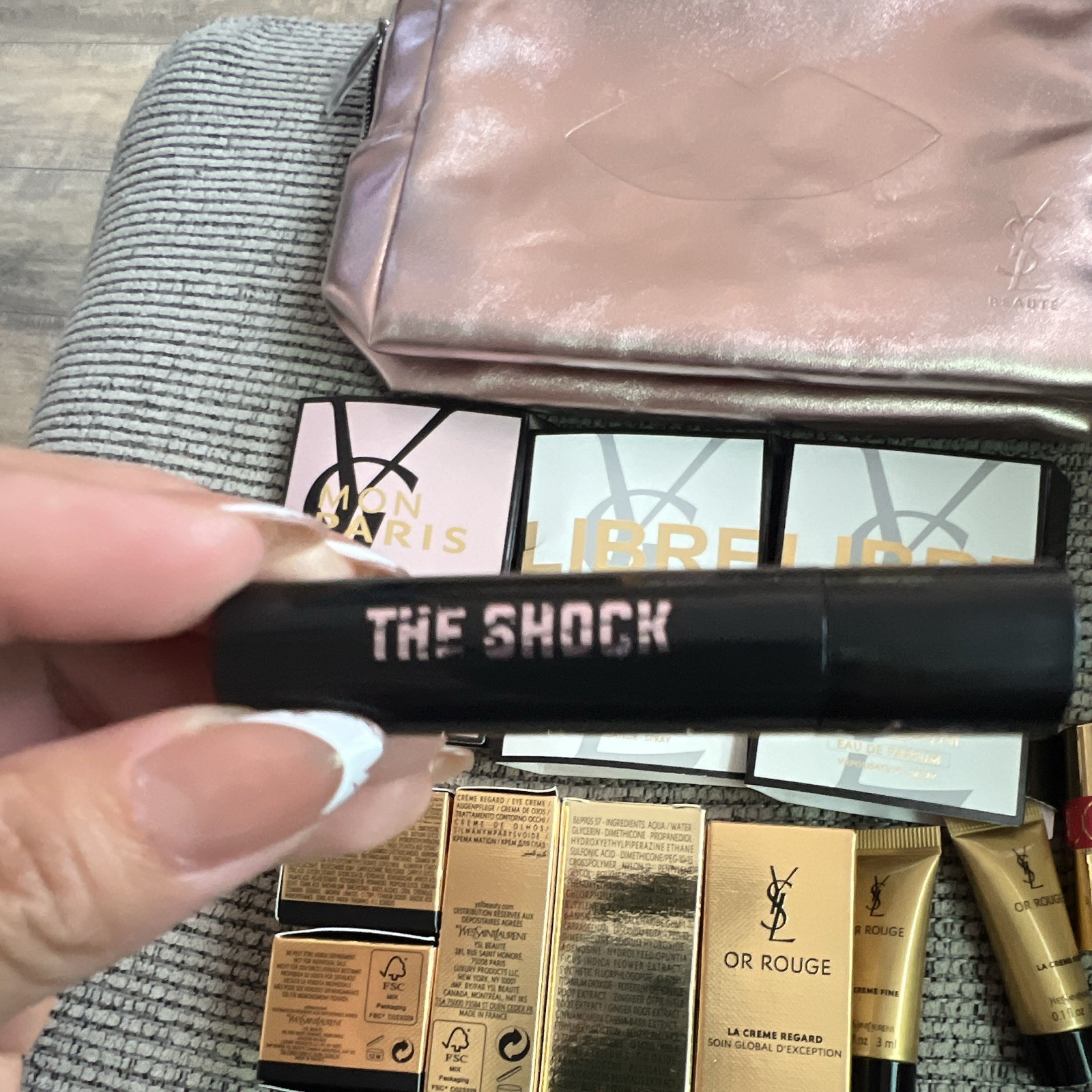 Yves Saint Laurent Sample Lot Libre Mon Paris Or Rouge Top Secrets Shock w/ Bag