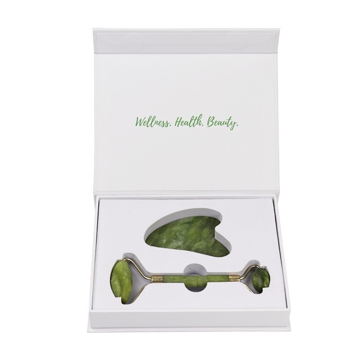 Jade Stone Face Roller and Gua Sha Set Facial Treatment Skin Care Regimen Tool
