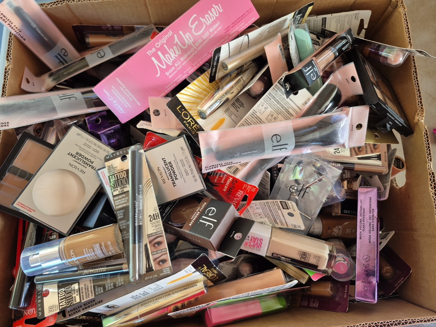 7 Pcs Mixed Makeup, Skin Care & Accessories CoverGirl, Maybelline, L’Oreal, More