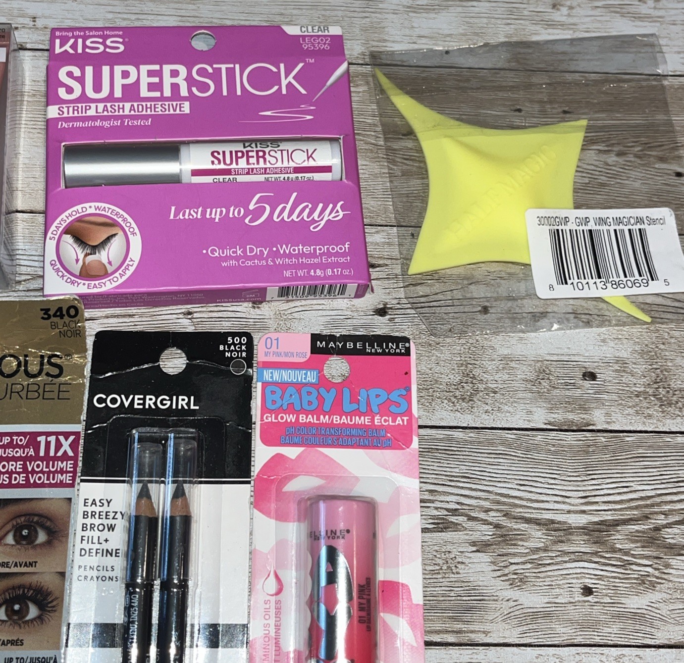 Makeup Lot L’Oréal, Almay, Kiss, Covergirl 8 New In box Pieces