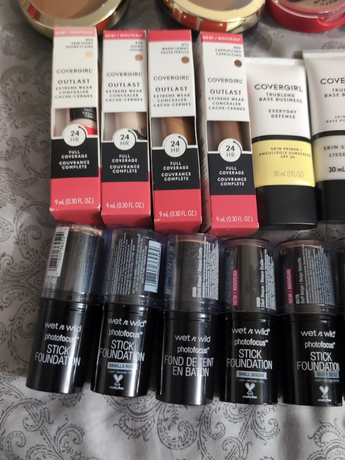 New Mix 33pc Lot Drugstore Makeup CoverGirl Maybelline Revlon Milani + Full Size