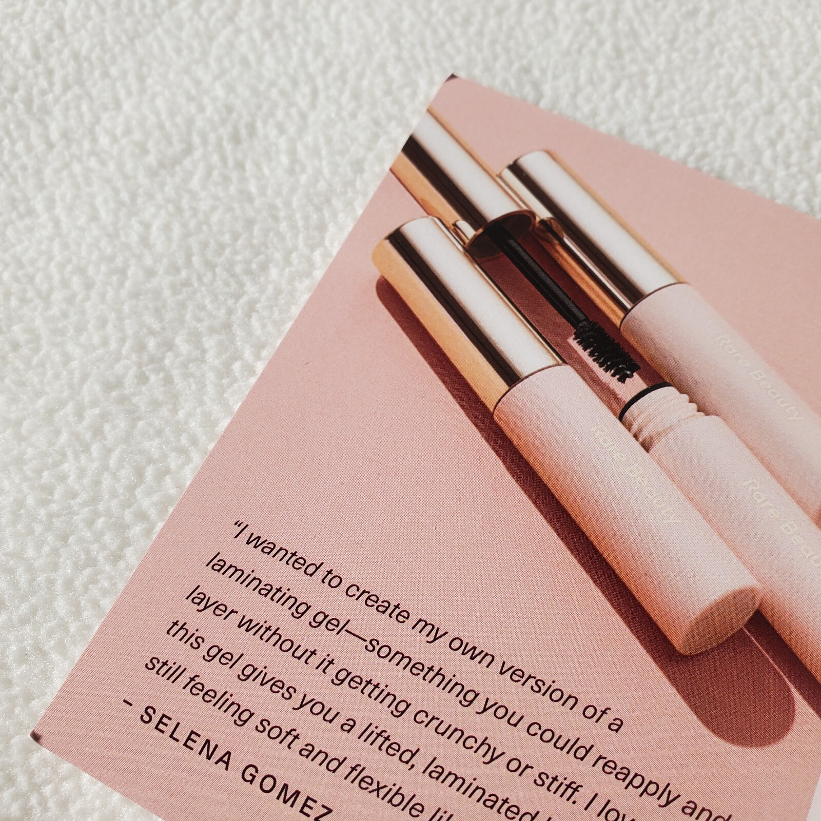 Rare Beauty By Selena Gomez Brow Harmony Gel PR Card