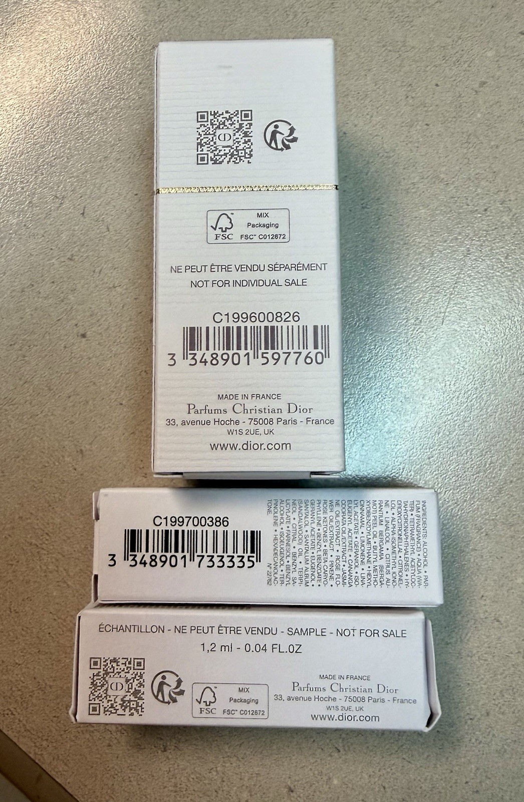 Dior Sample Size Lot- J’adore Parfum d’eau, 2 Lucky, Diorshow Overvolume Mascara