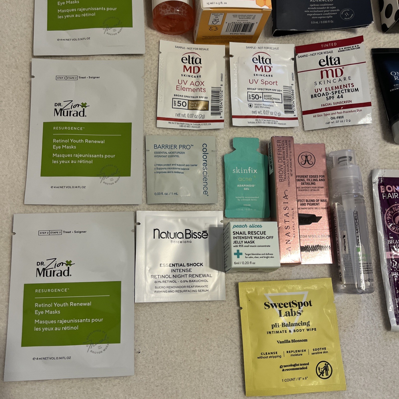 24 Premium Beauty Minis/Samples & 4 Full Sizes! Hair, Skincare, Perfume, Makeup