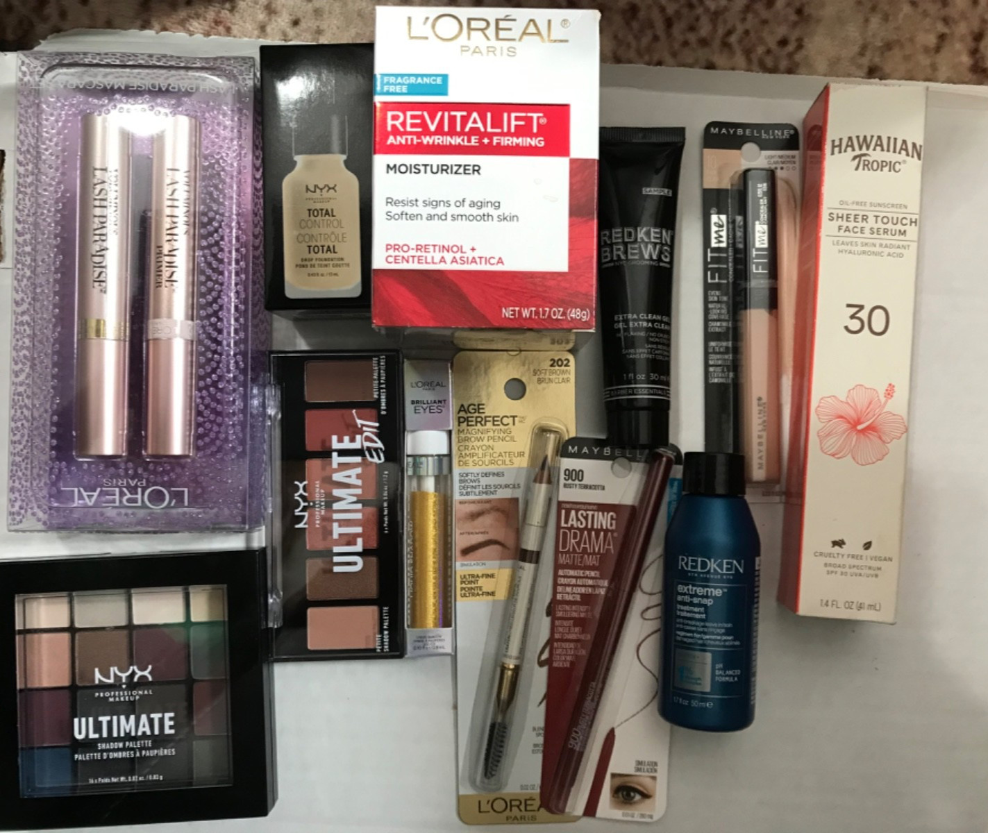 LOT MAKEUP MIXED BEAUTY LOTS FACE SKINCARE Complete Face Set 12 Items