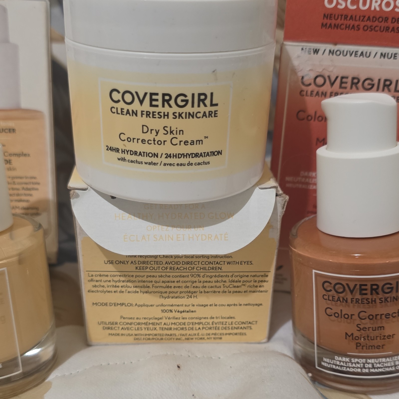 COVERGIRL Clean Fresh Skincare Color Correcting Serum, Moisturizer, Dry Skin Cr…