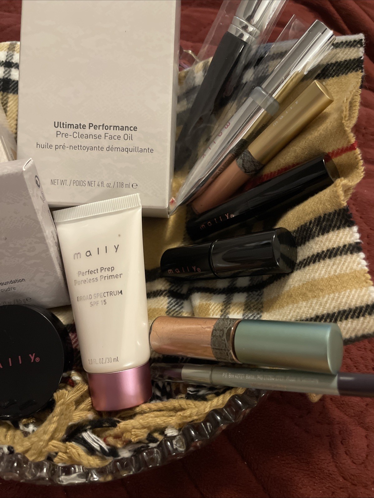 12pc MALLY Makeup ,shine, Glow, Lip, Concealer, Primer, Blush, Foundation, Clean