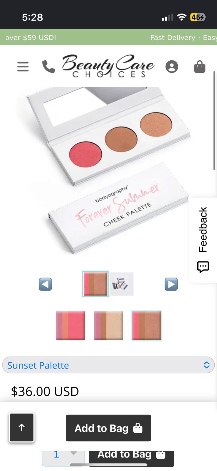 Bodyography Full Size Paraben-Free Makeup Lot: Palettes, Cosmetology Set