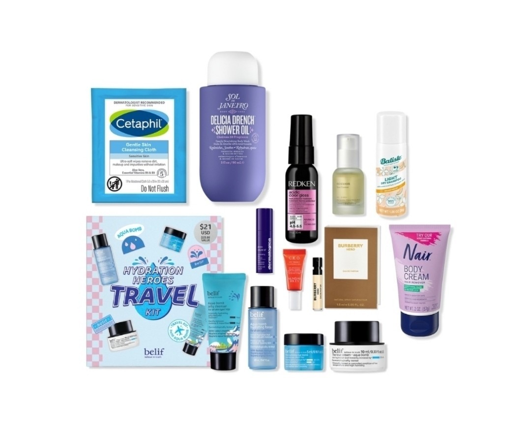 Assorted Beauty Travel/Sample Lot Hydration Heroes Kit Hydrating Cetaphil belif