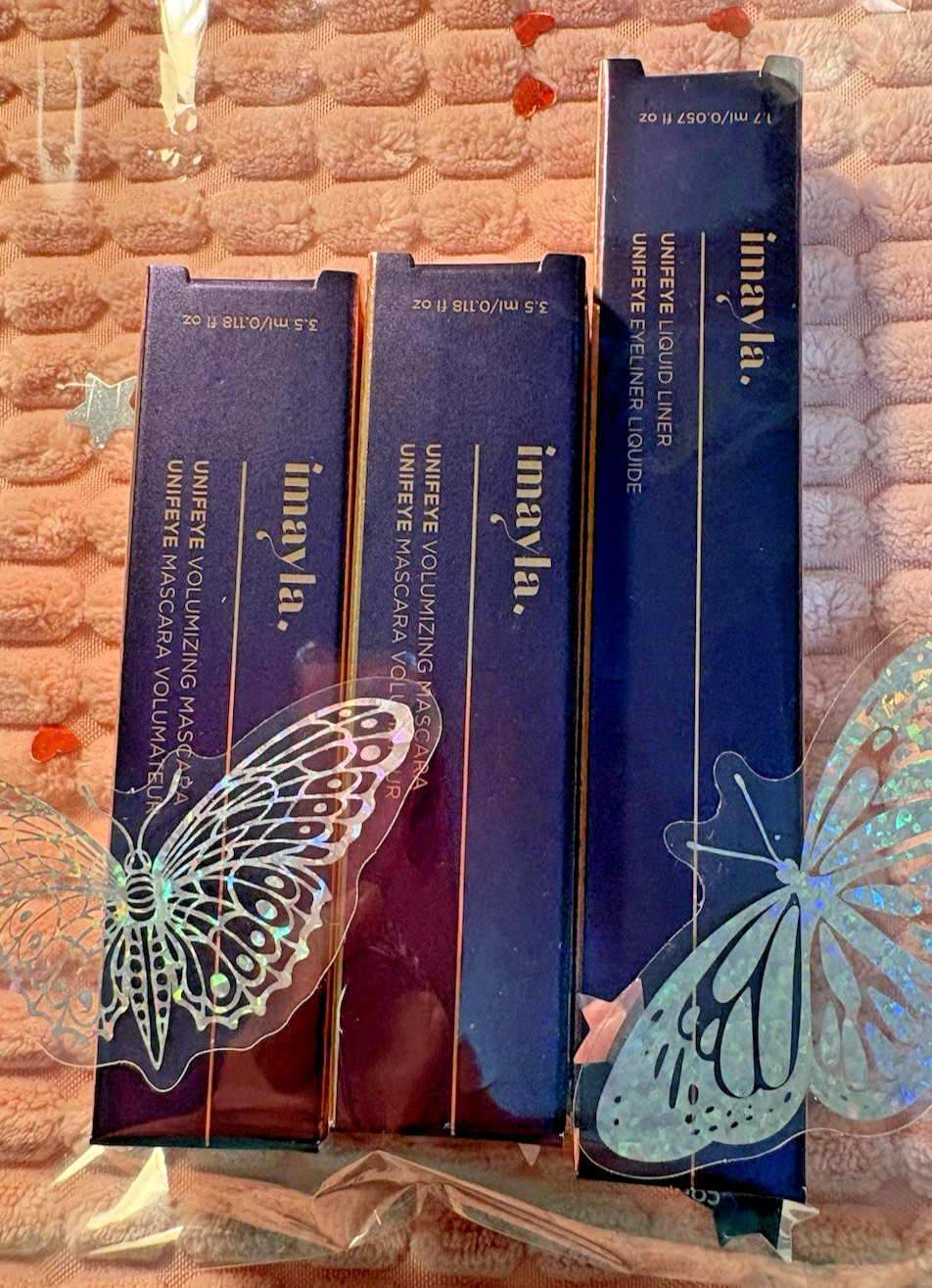 Imayla Beauty Bundle • Black Volumizing Mascara & Cobalt Blue Liquid Liner Set