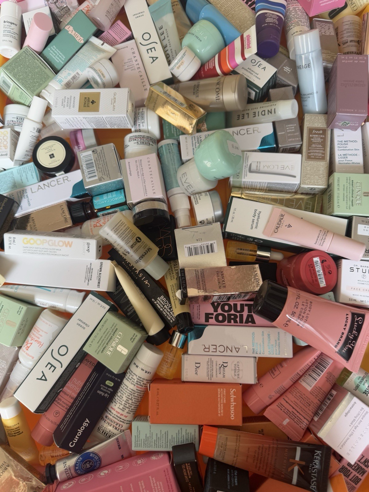 High End Mixed Lot Deluxe Travel Size Cosmetic Skincare Makeup Hair Samples