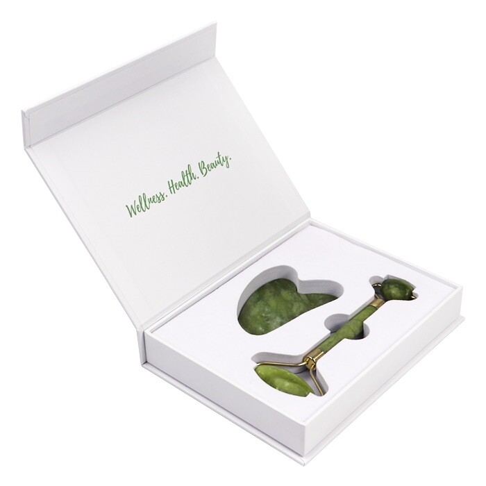 Jade Stone Face Roller and Gua Sha Set Facial Treatment Skin Care Regimen Tool