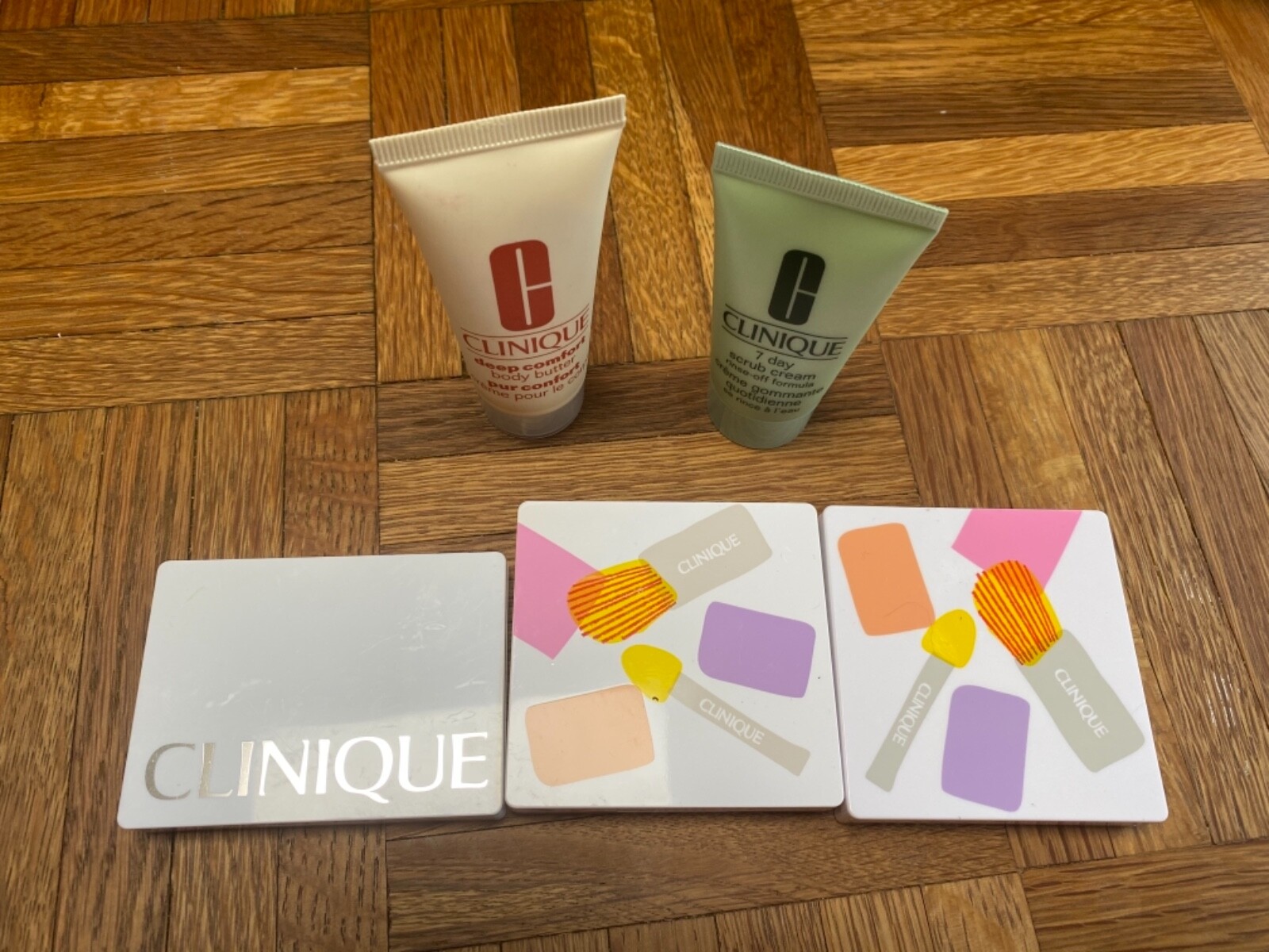 Clinique Lot of 5 Pieces Eyeshadows Blush Body Butter Scrub