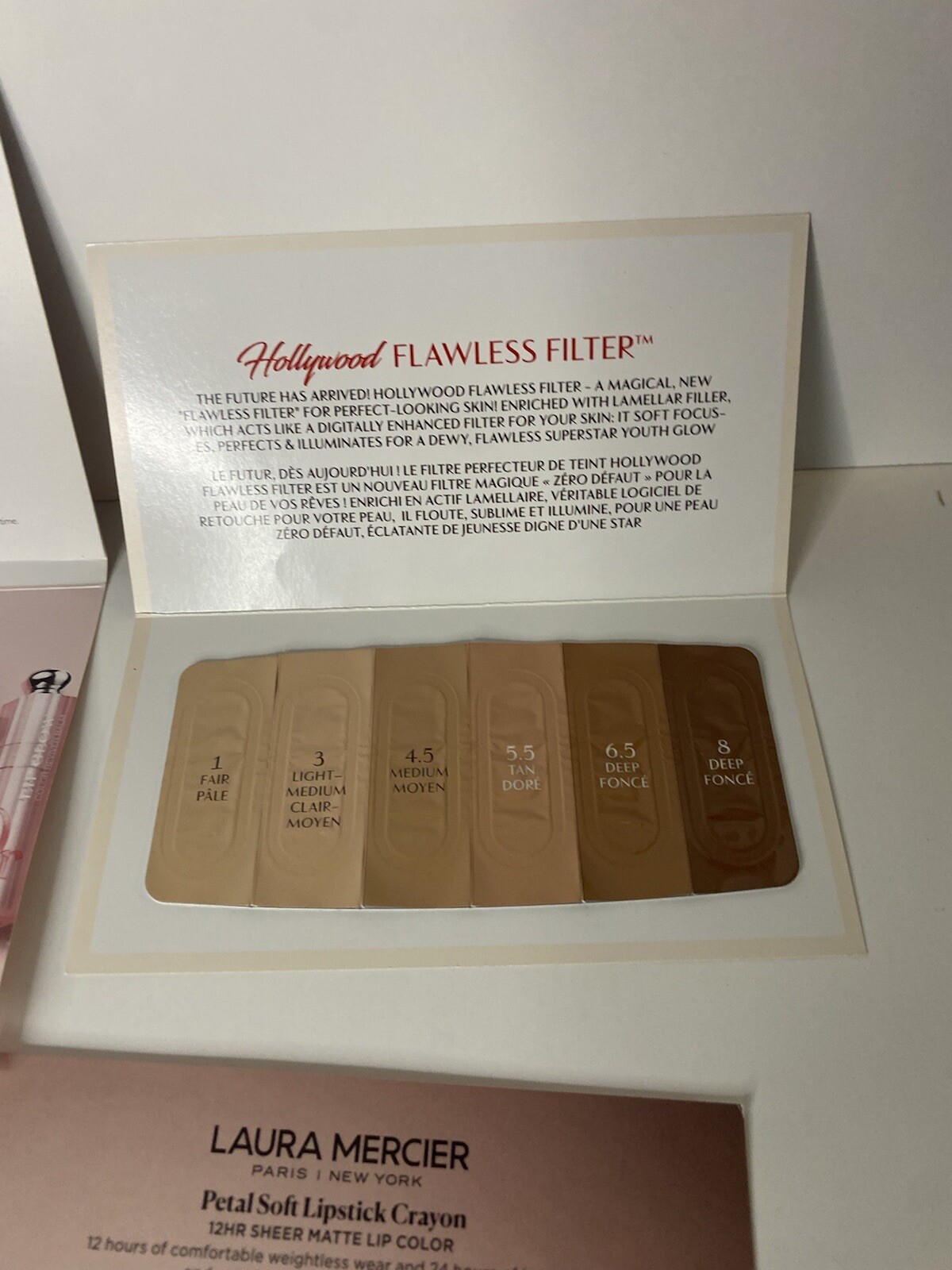 10 Pcs Beauty Makeup Skin Samples Dior Tilbury Armani Lancome Clarins FREE BONUS