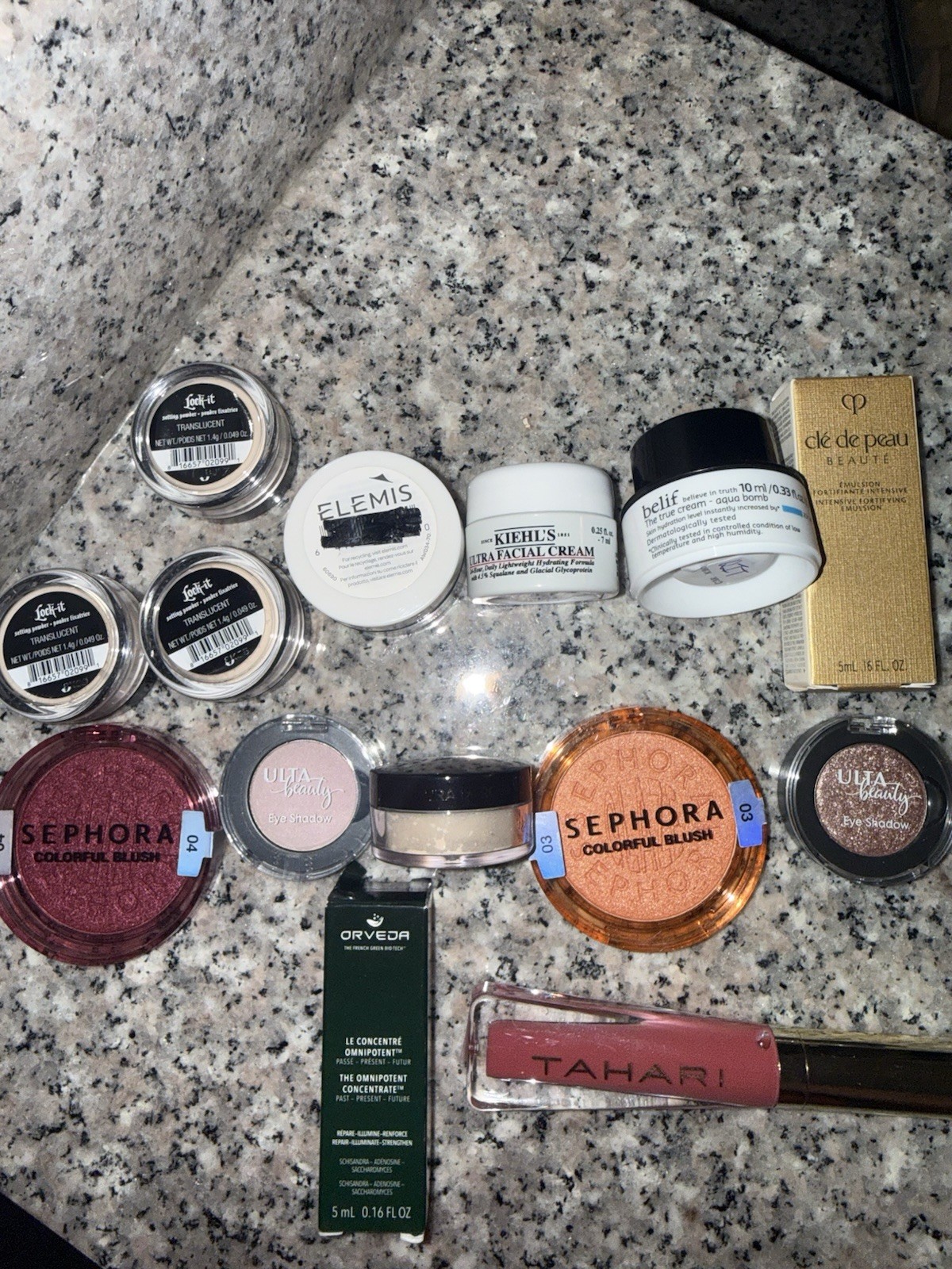 MAKEUP BUNDLE (14) PIECES Ulta, Sephora, Kiehls, Cle de peau, Belif, Elemis etc