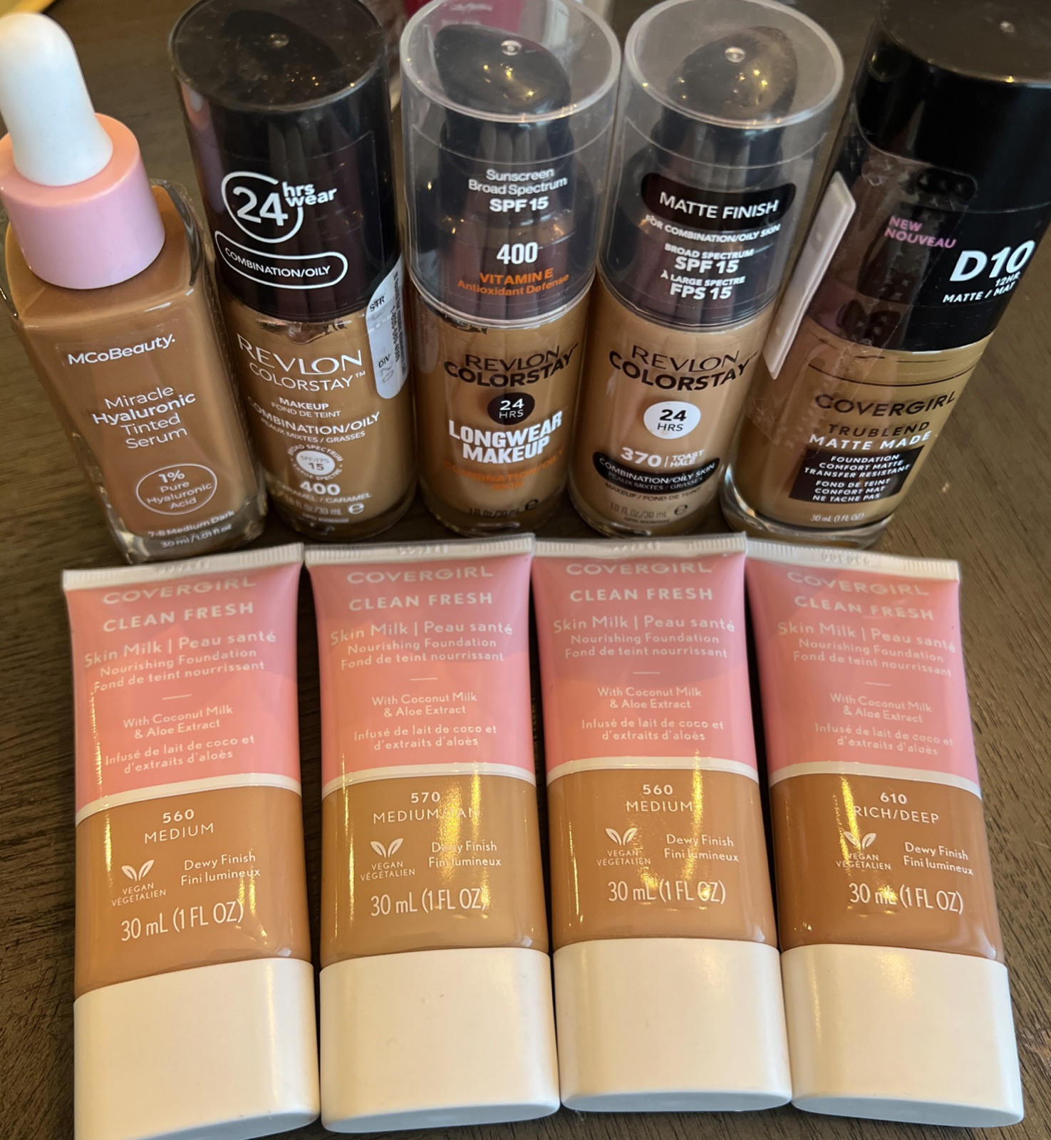 Mixed Makeup Lot~Foundations~Covergirl/Revlon/MCoBeauty~ Med Deep Shades~ New