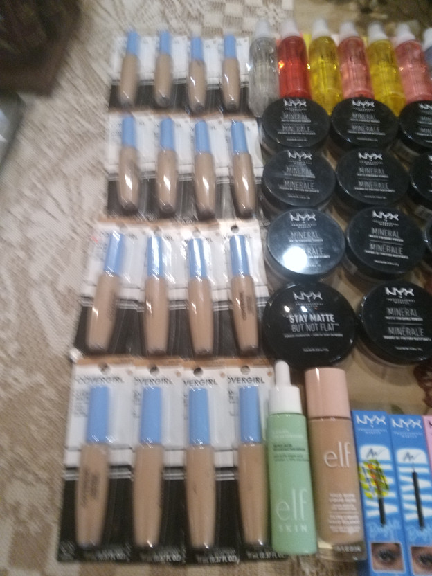 120 Piece wholesale Cosmetic lot- NYX, ELF, Covergirl