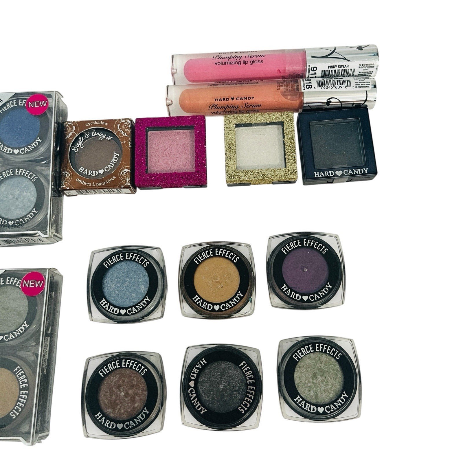 Hard Candy New Sealed Eye Shadow and Plumping Serum Lip Gloss Lot