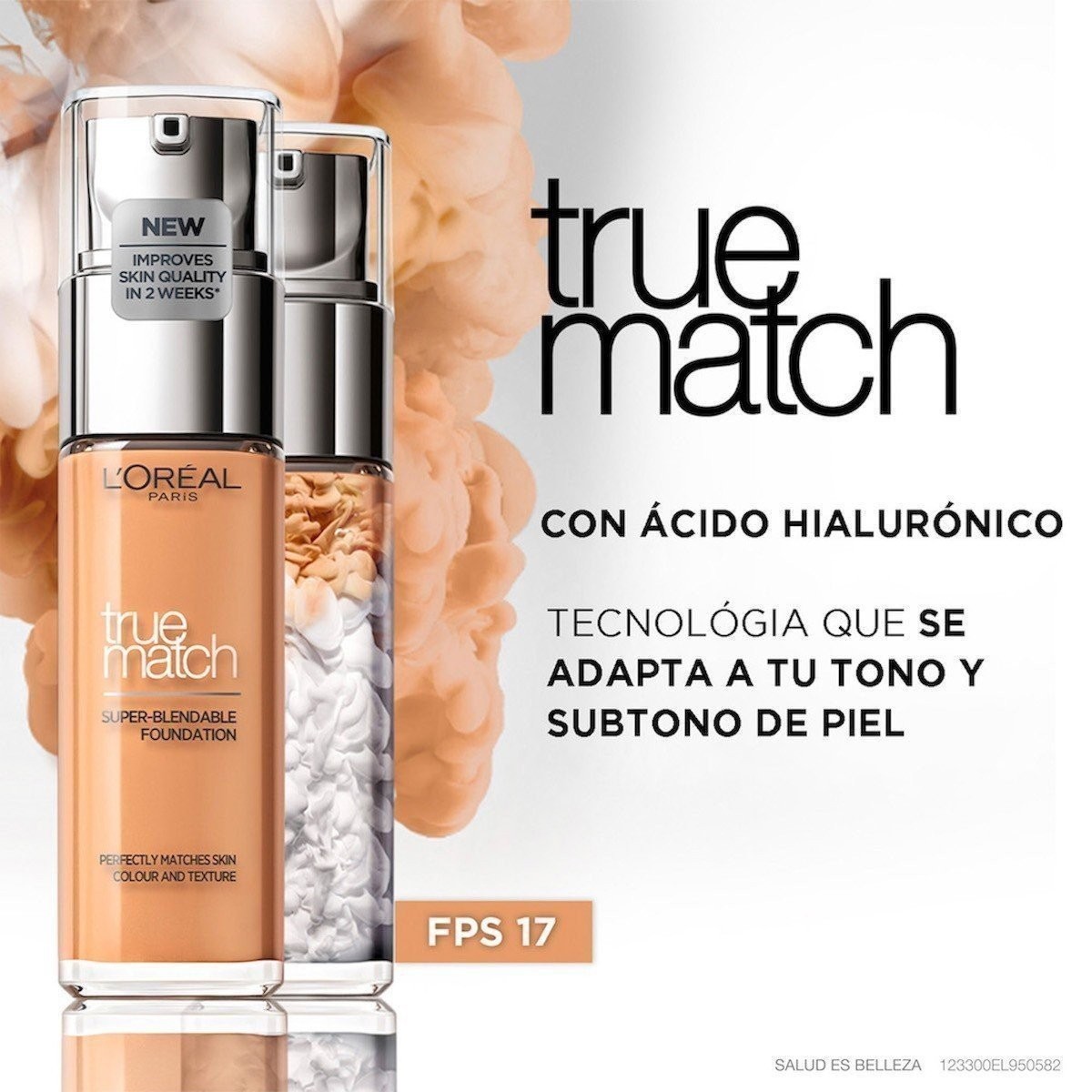 L’Oréal True Match Foundation – 4.5N Beige Neutral – with Hyaluronic Acid – 30ml