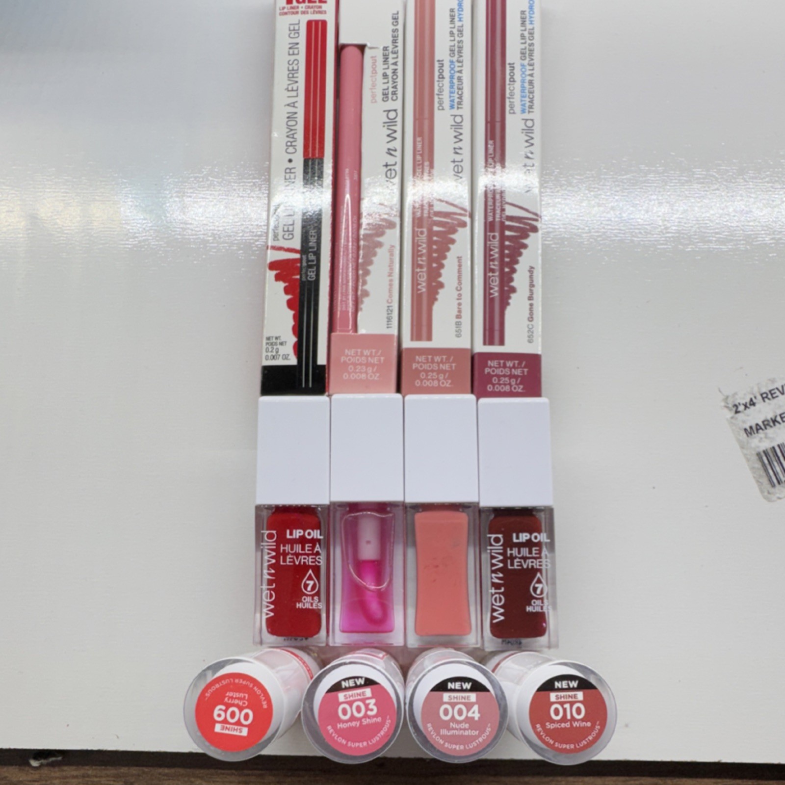 wet n wild, Revlon Full Size Lip Lot – Gel Lip Liner, Lip Oil, Lipstick