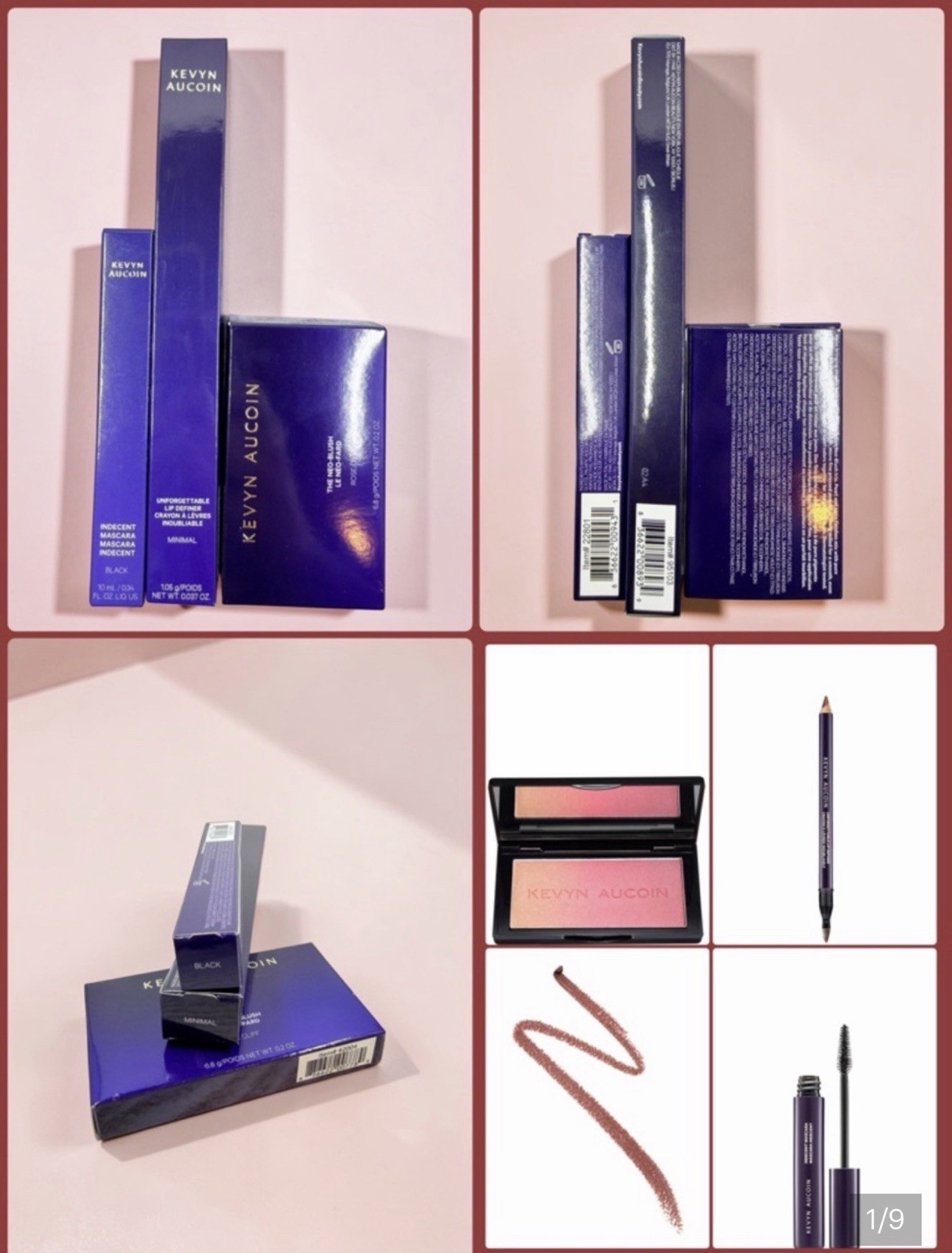 Kevyn Aucoin 3 Piece Make-Up Bundle Ombré Blush, Black Mascara, Lip Definer Penc