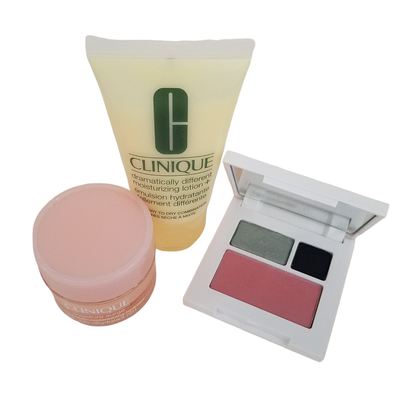 CLINIQUE LOT Dramatically Different Lotion Moisture Surge Eyeshadow Travel Size